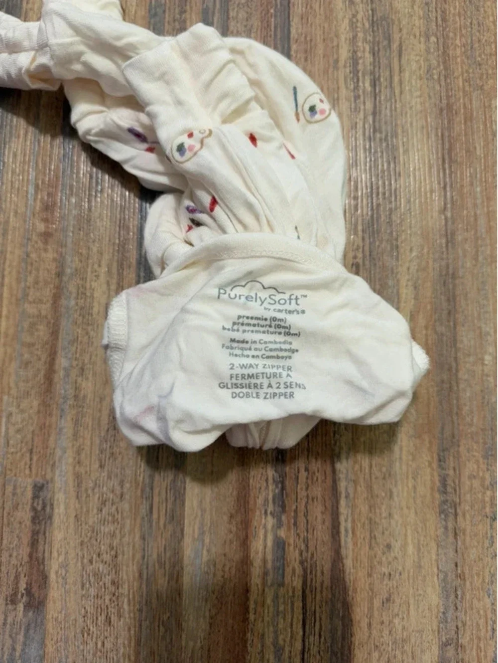 Carters purely soft bamboo blend convertible romper preemie